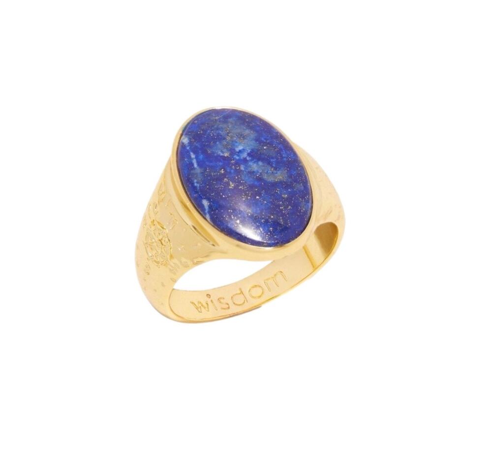 Gorjana Power Gemstone Blue Wisdom Ring sz 7